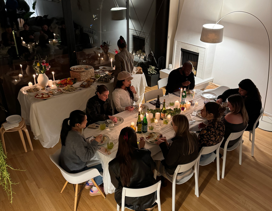 A Pree event dinner table